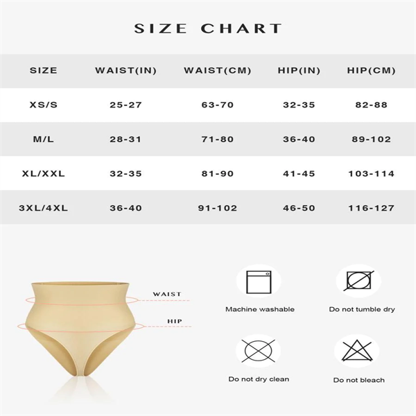 Loverbeauty High Waist Tummy Control Seamless Thong Control Panties