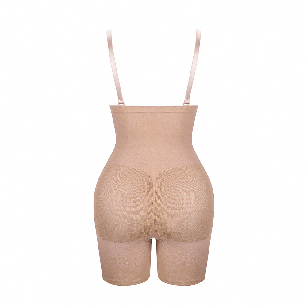 Loverbeauty High Waisted Shapewear Removable Straps Tummy Control Body Shaper