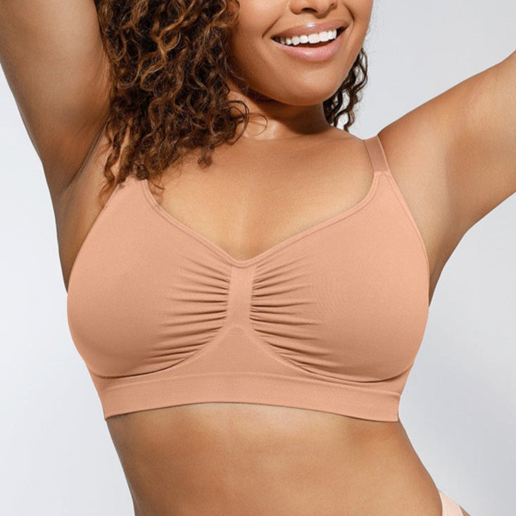 Lover-Beauty WIRELESS Bra Women's Wireless Sculpt Bra Stretch Comfort Bralettes No Underwire Unlined Seamless Sports Bra