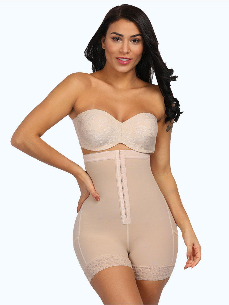 Loverbeauty High Waist Shaper Shorts With Front Hooks