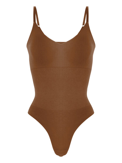 Lover-Beauty Thong Shapewear Bodysuit for Women Built in Bra Sleeveless Tank Top