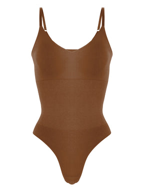 Lover-Beauty Thong Shapewear Bodysuit for Women Built in Bra Sleeveless Tank Top