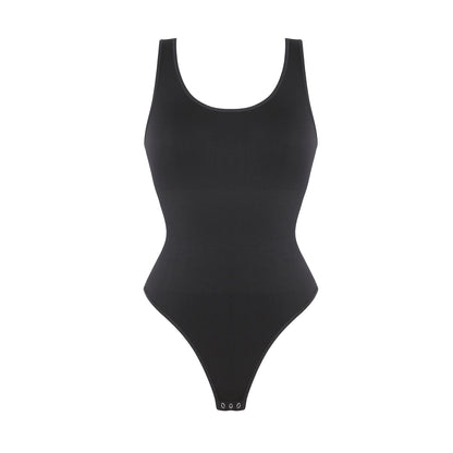 Loverbeauty Tummy Control Backless Sleeveless Tank Tops Faja Thongs Bodysuit