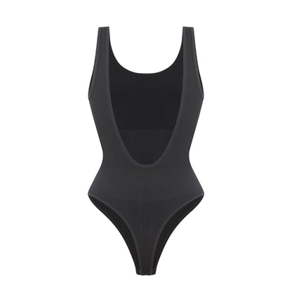 Loverbeauty Tummy Control Backless Sleeveless Tank Tops Faja Thongs Bodysuit