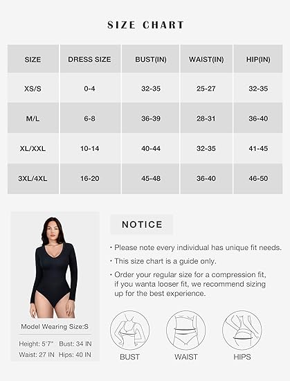 Lover-Beauty Women'S Deep V Neck Long Sleeve Tops Thong Bodysuit Jumpsuits Clubwear T Shirts