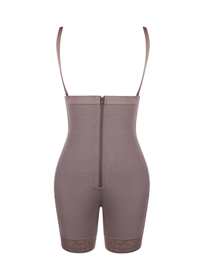 Loverbeauty Zipper Detachable Straps Postsurgical Body Shaper