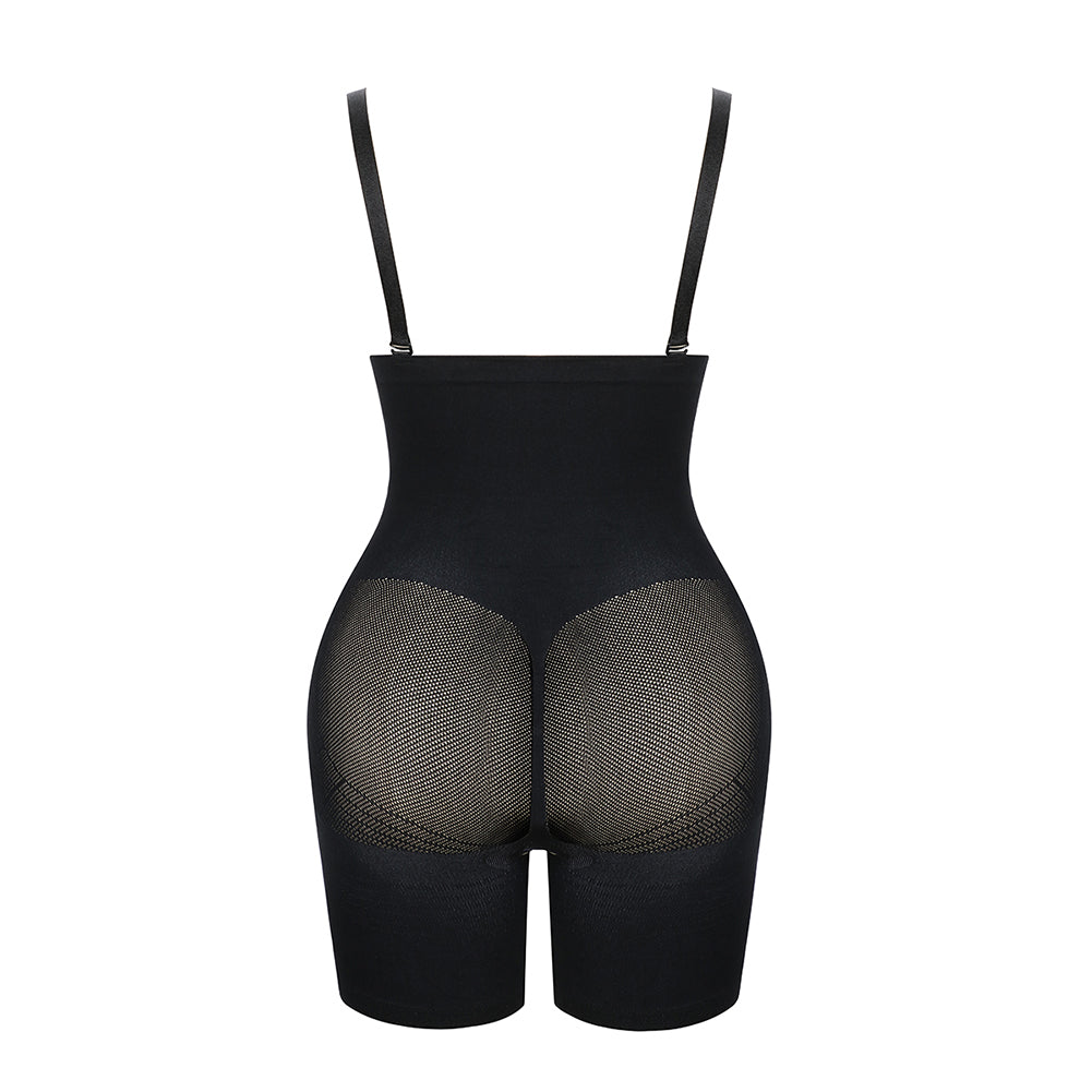 Loverbeauty High Waisted Shapewear Removable Straps Tummy Control Body Shaper
