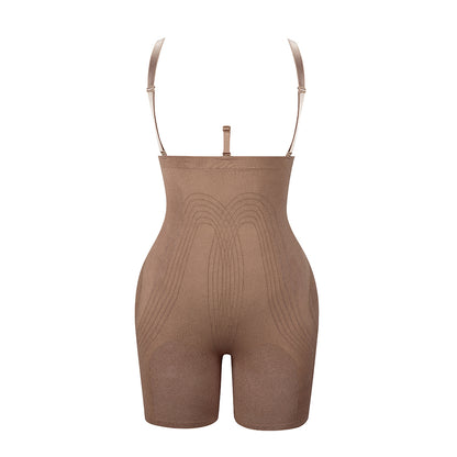 Loverbeauty High Waisted Shapewear Removable Straps Tummy Control Body Shaper