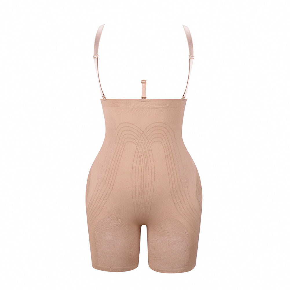 Loverbeauty High Waisted Shapewear Removable Straps Tummy Control Body Shaper