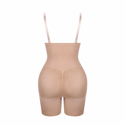 Loverbeauty High Waisted Shapewear Removable Straps Tummy Control Body Shaper