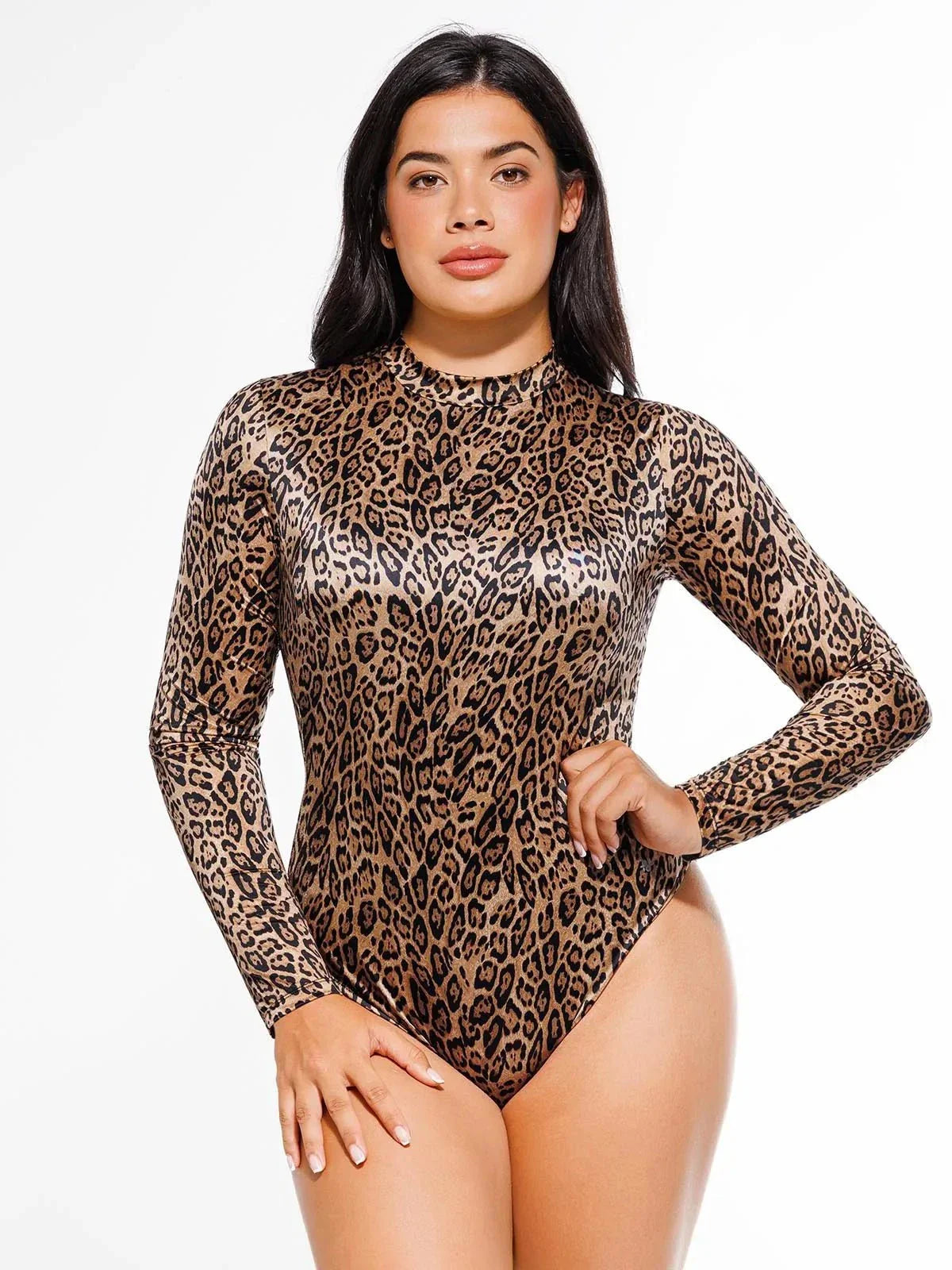 Distribution Shapewear Printed High-Waist Tummy-Control Bodysuit