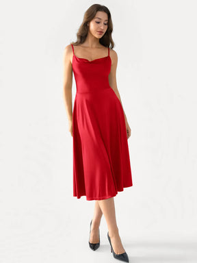 Popilush® Draped Neck All-in-One Shaping Maxi Dress