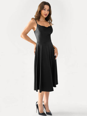 Popilush® Draped Neck All-in-One Shaping Maxi Dress
