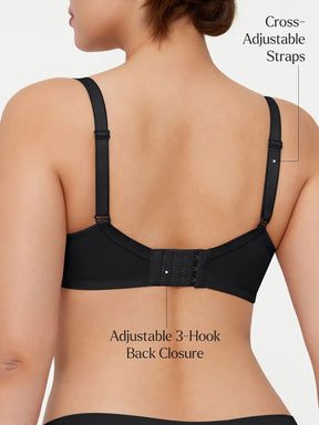 Popilush® Lightweight Underwire Minimizer Lace Mesh Bra