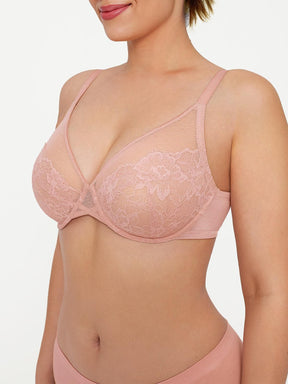 Popilush® Lightweight Underwire Minimizer Lace Mesh Bra