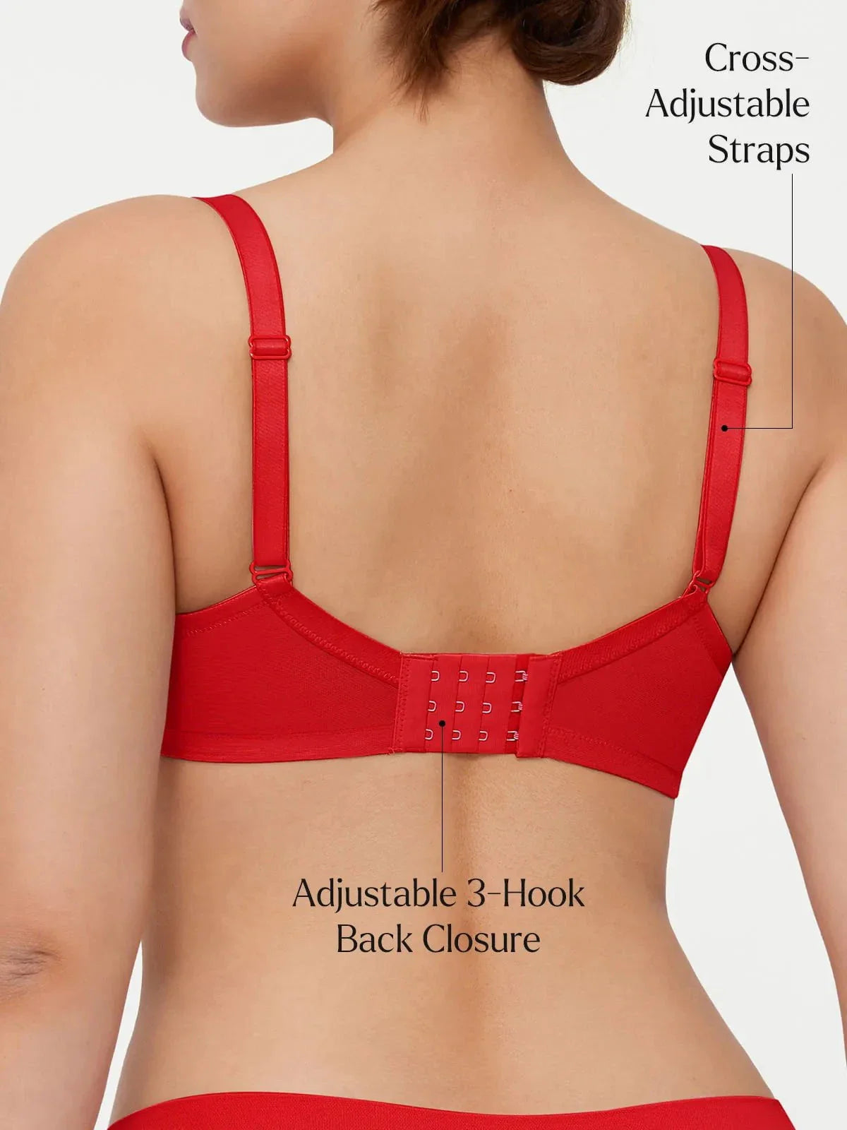 Popilush® Lightweight Underwire Minimizer Lace Mesh Bra