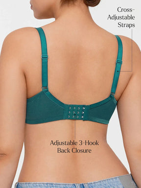 Popilush® Lightweight Underwire Minimizer Lace Mesh Bra