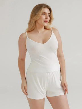 Popilush® Beige / XS Modal Cami & Short Pajama Set