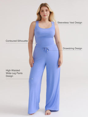 Popilush® Modal Tank Top & Drawstring Pant Pajama Set