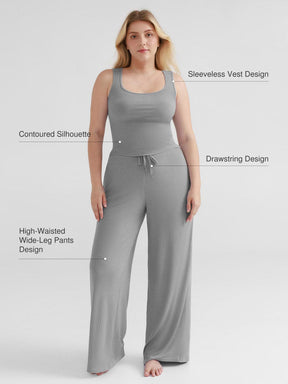 Popilush® Modal Tank Top & Drawstring Pant Pajama Set