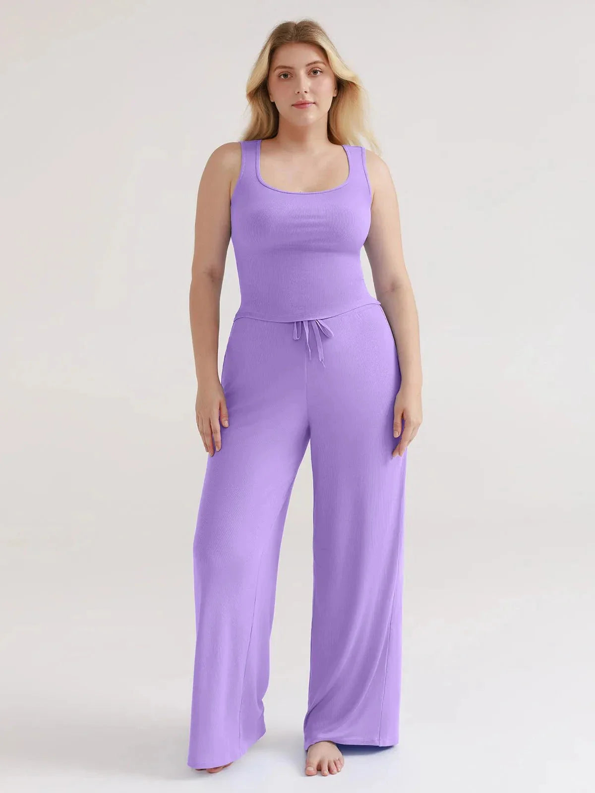 Popilush® Purple / XS Modal Tank Top & Drawstring Pant Pajama Set