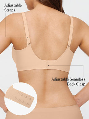 Popilush® Seamless Wireless Jelly Comfort Plunge Bra