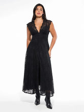 Popilush? Black / XS Shapewear Boho Floral Lace Front Slit Midi Dress