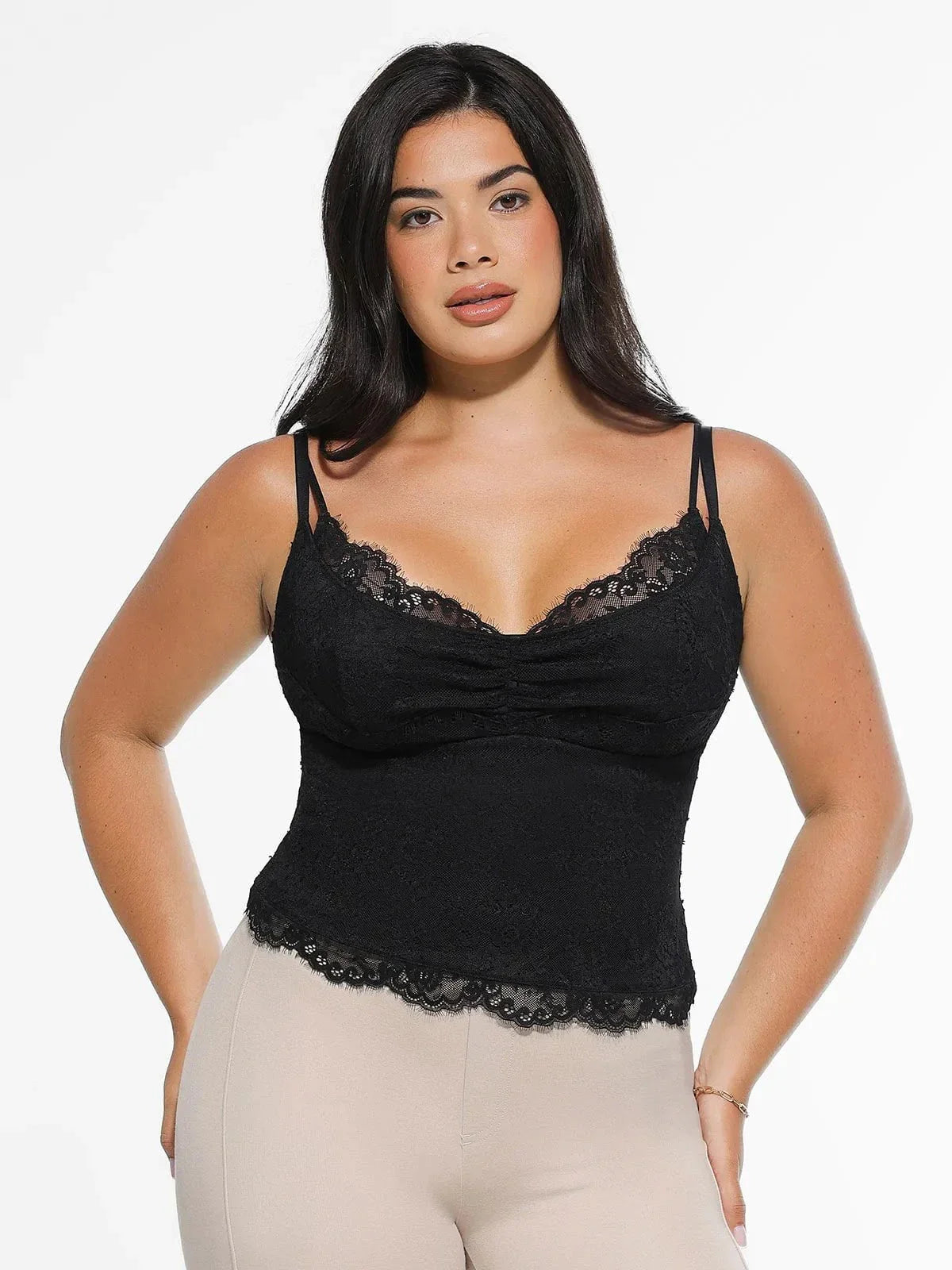 Popilush? Black / XS Shapewear Lace Contouring Camisole