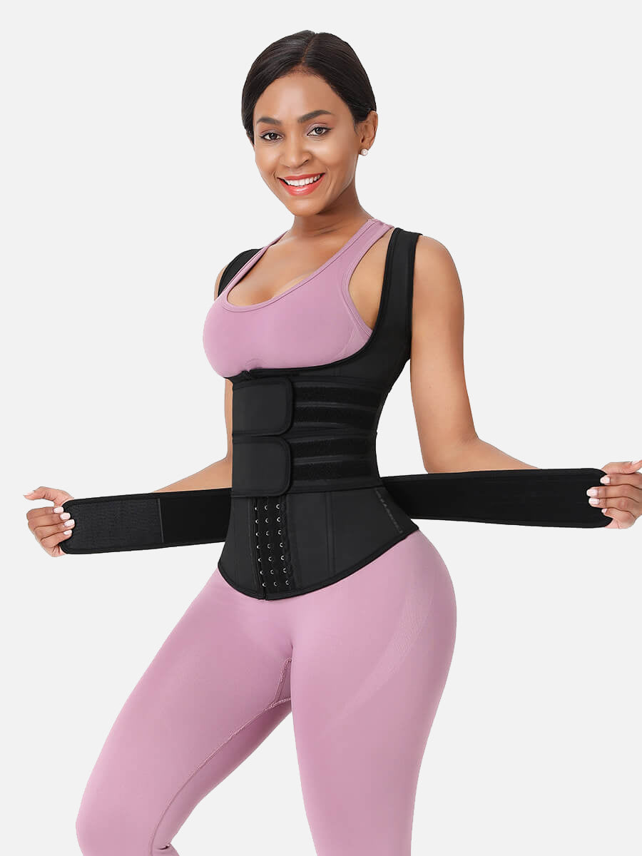 Loverbeauty Plus Size Waist Trainer Vest With 3 Rows of Eye and Hook