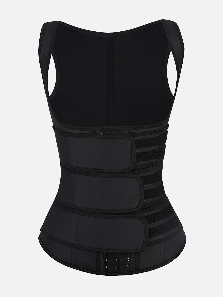Loverbeauty Plus Size Waist Trainer Vest With 3 Rows of Eye and Hook