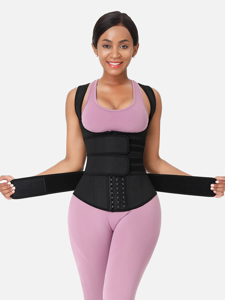 Loverbeauty Plus Size Waist Trainer Vest With 3 Rows of Eye and Hook