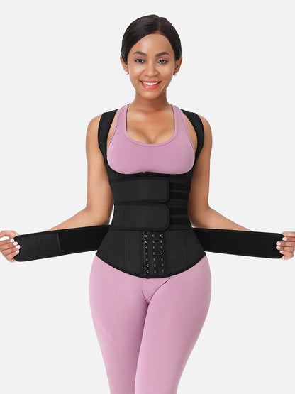 Loverbeauty Plus Size Waist Trainer Vest With 3 Rows of Eye and Hook