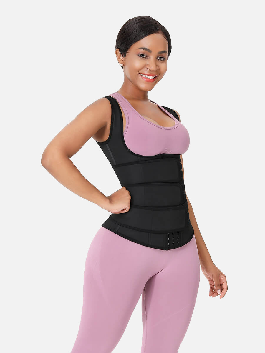 Loverbeauty Plus Size Waist Trainer Vest With 3 Rows of Eye and Hook